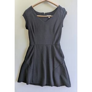 Merona Sz Small Black Dress Short Sleeve With Pockets Goth, Casual, Skater